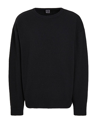 8 by YOOX Pullover WOOL BLEND OVER-SIZE CREWNECK
 Schwarz 70% Recycelte Wolle, 25% Recyceltes Polyamid, 5% Andere Fasern