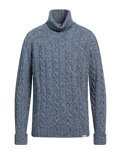 BROOKSFIELD Polo neck Light blue 50% Textile fibres, 24% Cotton, 24% Wool, 2% Cashmere