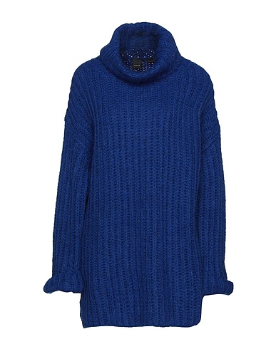 PINKO Polo neck Blue 42% Acrylic, 30% Polyamide, 14% Mohair wool, 14% Wool