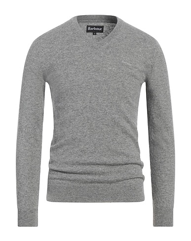 BARBOUR Sweater Light grey 100% Wool