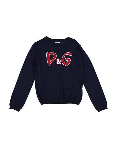 DOLCE&GABBANA Jumper Midnight blue 30% Virgin Wool, 30% Acrylic, 20% Cotton, 20% Polyester
