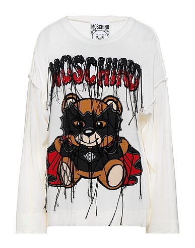 MOSCHINO Pullover Avorio 100% Lana Vergine