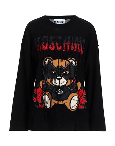 MOSCHINO Jumper Black 100% Virgin Wool