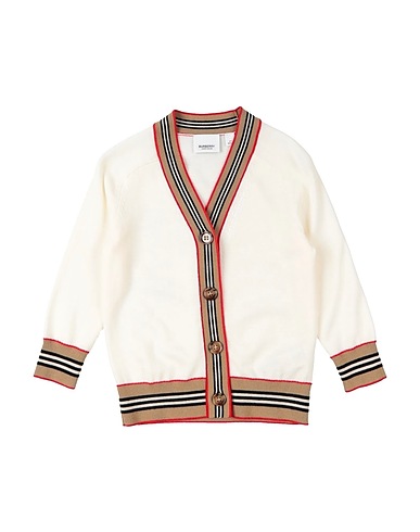BURBERRY Cardigan Ivory 100% Wool, Polyamide, Elastane