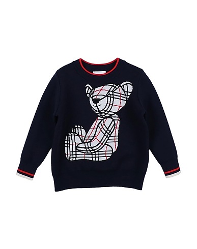 BURBERRY Sweater Midnight blue 87% Wool, 6% Polyester, 5% Polyamide, 1% Elastane, 1% Cashmere