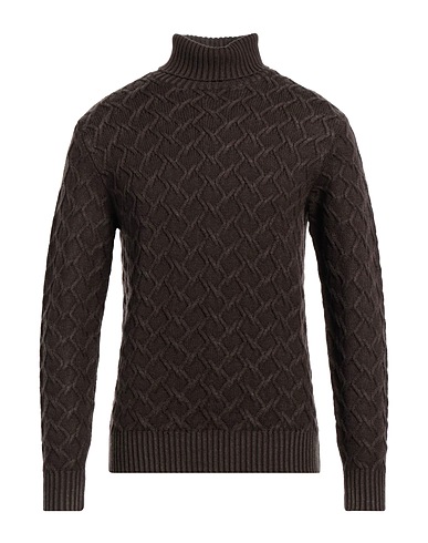 CIRCOLO 1901 Polo neck Chocolate brown 100% Wool
