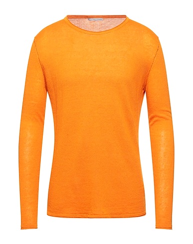 GREY DANIELE ALESSANDRINI Jumper Orange 57% Linen, 43% Cotton