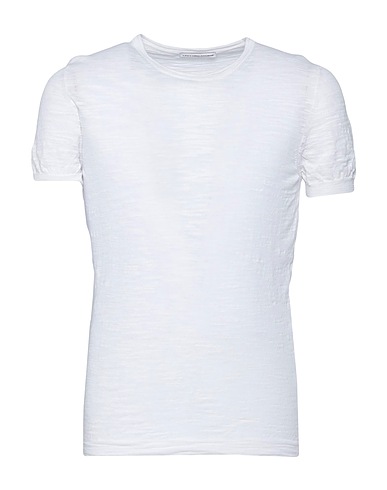 GREY DANIELE ALESSANDRINI Jumper White 93% Cotton, 7% Elastane