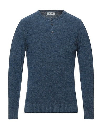 ALPHA STUDIO Pullover Taubenblau 65% Baumwolle, 35% Polyamid