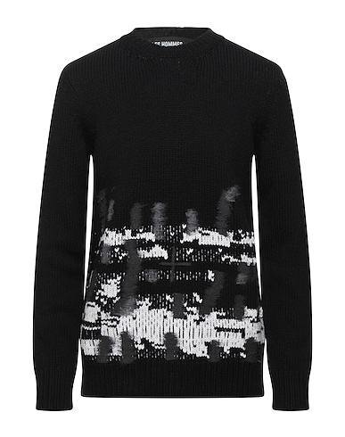 LES HOMMES Jumper Black 100% Virgin Wool