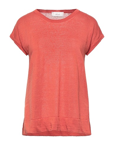 ACCUÀ by PSR Jumper Brick red 60% Linen, 40% Cotton