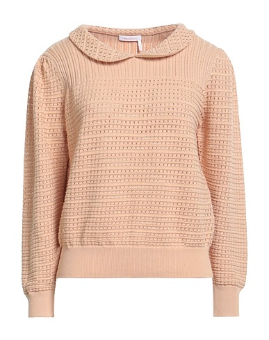 SEE BY CHLOÉ Sweater Beige 100% Cotton, Elastane, Polyamide