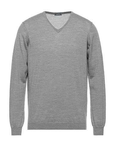 ROSSOPURO Pullover Grau 100% Merinowolle