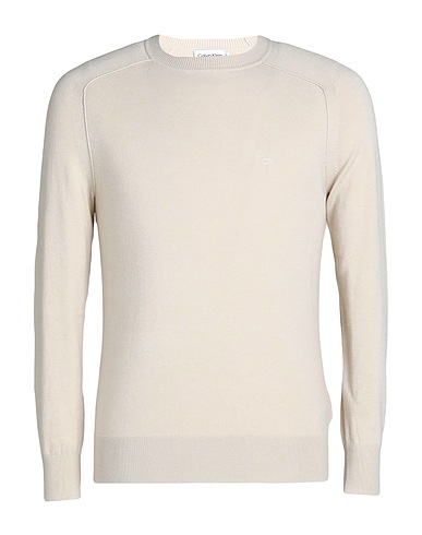 CALVIN KLEIN Jumper Beige 46% Polyamide, 29% Modal, 19% Polyester, 4% Elastane, 2% Cashmere