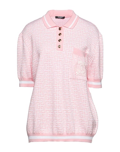 BALMAIN Jumper Pink 55% Merino Wool, 40% Linen, 5% Polyamide