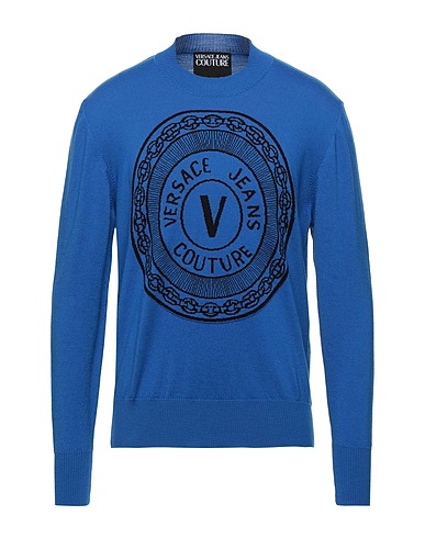 VERSACE JEANS COUTURE Sweater Blue 100% Wool