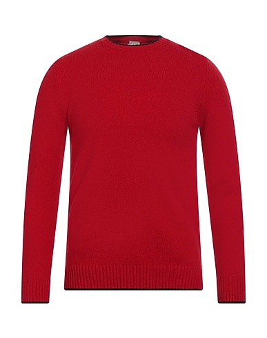 H953 Pullover Rosso 100% Lana Merino