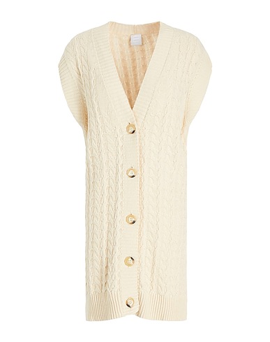 8 by YOOX Cardigan Beige 50% Cotone riciclato, 50% Cotone