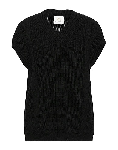 VERYSIMPLE Pullover Nero 60% Acrilico, 15% Lana di alpaca, 15% Lana, 10% Viscosa