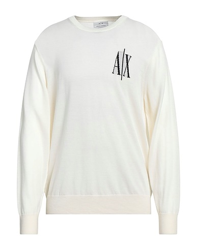 ARMANI EXCHANGE Sweater Ivory 100% Virgin Wool