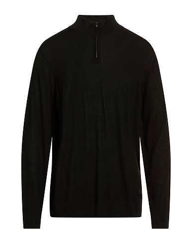 EMPORIO ARMANI Pullover mit Zipper NERO 100% Wolle