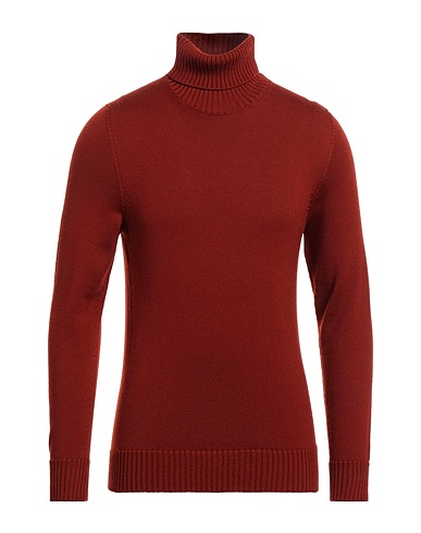 DRUMOHR Polo neck Brick red 100% Merino Wool