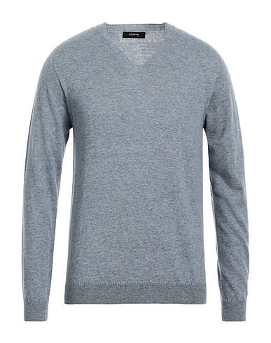 ALPHA STUDIO Jumper Light blue 50% Viscose, 16% Nylon, 14% Wool, 11% Cashmere, 9% Polyester
