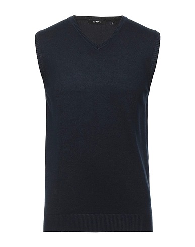 ALPHA STUDIO Maglia Gilet Blu notte 70% Viscosa, 30% Poliammide