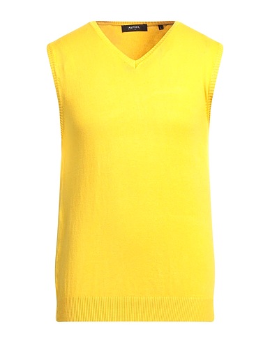 ALPHA STUDIO Maglia Gilet Giallo ocra 70% Viscosa, 30% Poliammide