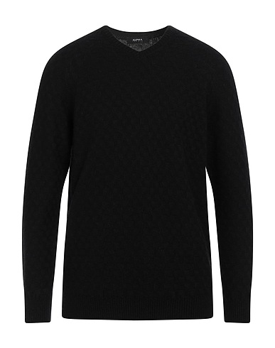 ALPHA STUDIO Jumper Black 50% Viscose, 16% Nylon, 14% Wool, 11% Cashmere, 9% Polyester