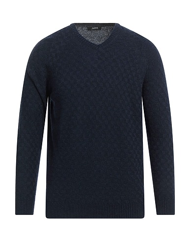 ALPHA STUDIO Jumper Navy blue 50% Viscose, 16% Nylon, 14% Wool, 11% Cashmere, 9% Polyester