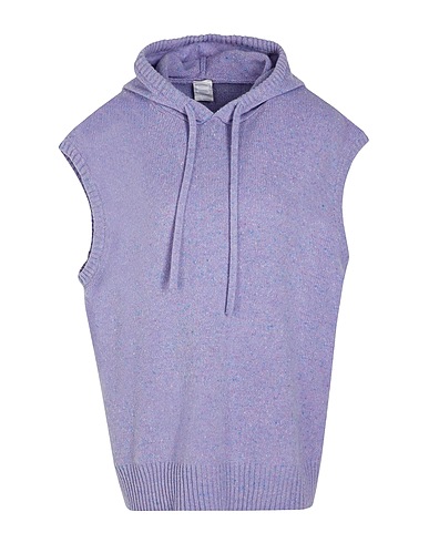 8 by YOOX Pullover BRUSHED KNIT OVERSIZED HOODIE VEST
 Lila 47% Wolle, 30% Recyceltes Polyamid, 23% Recycelte Wolle
