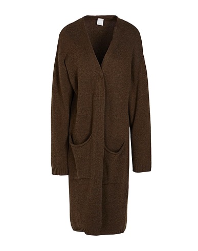 8 by YOOX Cardigan LONG OVERSIZED FIT CARDIGAN
 Cioccolato 30% Lyocell, 30% Poliammide riciclato, 30% Lana riciclata, 10% Cashmere riciclato