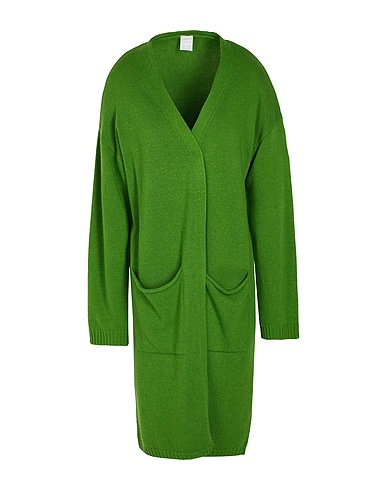 8 by YOOX Cardigan LONG OVERSIZED FIT CARDIGAN
 Verde 30% Lyocell, 30% Poliammide riciclato, 30% Lana riciclata, 10% Cashmere riciclato