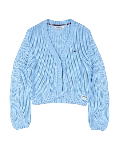 TOMMY HILFIGER Strickjacke Himmelblau 100% Acryl
