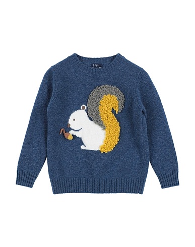 IL GUFO Pullover Avio 100% Lana Vergine