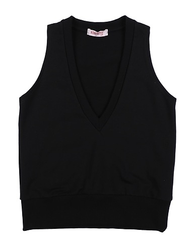 KONTATTO Sweatshirt Black 96% Cotton, 4% Elastic fibres