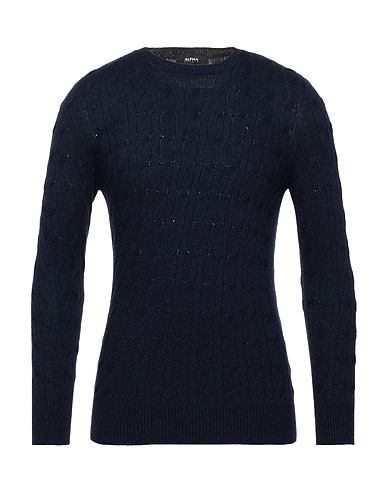 ALPHA STUDIO Pullover Blu notte 50% Viscosa, 16% Nylon, 14% Lana, 11% Cachemire, 9% Poliestere