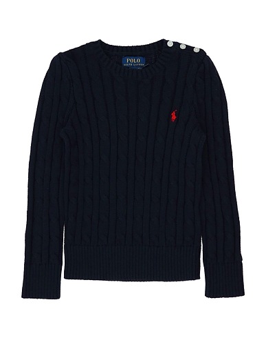 POLO RALPH LAUREN Pullover Cable-Knit Cotton Sweater Nachtblau 100% Baumwolle