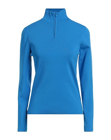 THEORY Polo neck Azure 82% Polyester, 17% Nylon, 1% Elastane