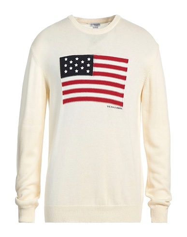 U.S.POLO ASSN. Jumper Ivory 40% Acrylic, 30% Wool, 30% Cotton
