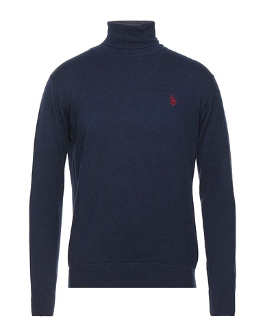 U.S.POLO ASSN. Polo neck Midnight blue 90% Cotton, 10% Cashmere