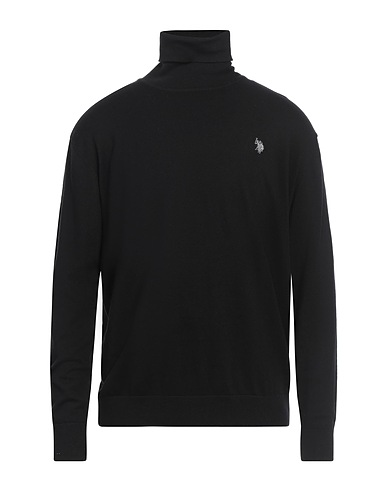 U.S.POLO ASSN. Rollkragenpullover Schwarz 90% Baumwolle, 10% Kaschmir