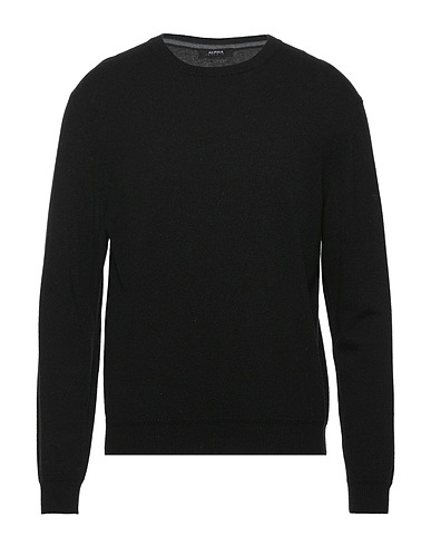 ALPHA STUDIO Sweater Black 50% Viscose, 16% Nylon, 14% Wool, 11% Cashmere, 9% Polyester