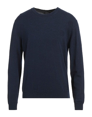 ALPHA STUDIO Pullover Blu notte 50% Viscosa, 16% Nylon, 14% Lana, 11% Cachemire, 9% Poliestere