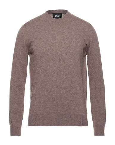 ALPHA STUDIO Jumper Khaki 100% Wool