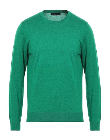 ALPHA STUDIO Sweater Emerald green 85% Cotton, 15% Cashmere