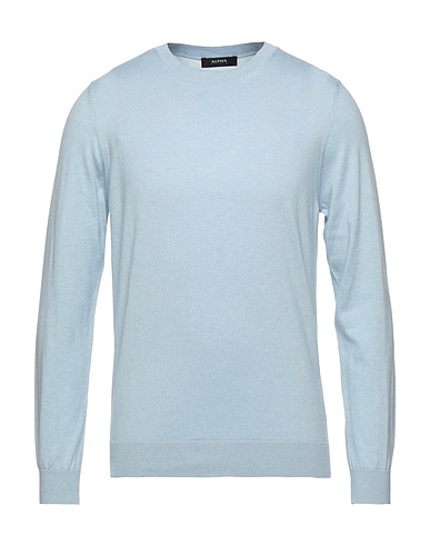ALPHA STUDIO Sweater Sky blue 85% Cotton, 15% Cashmere