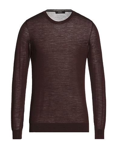 ALPHA STUDIO Jumper Chocolate brown 100% Wool