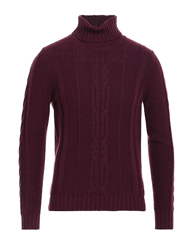 ALPHA STUDIO Polo neck Plum 45% Merino Wool, 30% Alpaca wool, 25% Polyamide